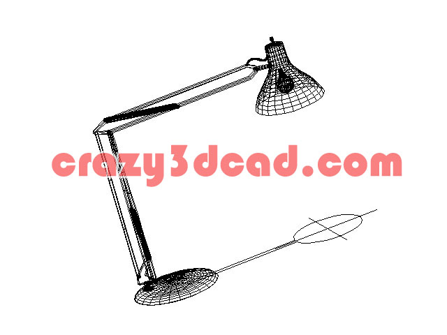 Office desk lamp Cad 3D model